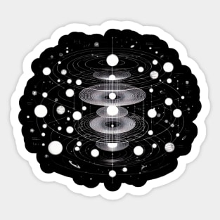 Scientific Illustration of the Multiverse Sticker